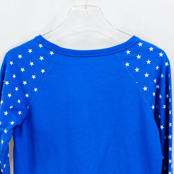 DISNEY Blue Stars Patriotic Mickey Round Neck Pullover Sweater - Picture 8 of 9